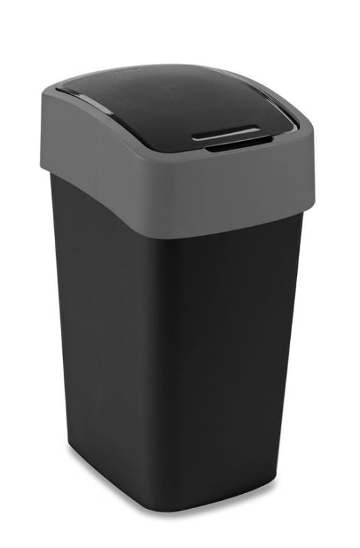 kôš curver® pacific flip bin 25l, 34x26x47 cm, čierno/šedý, na odpad