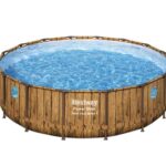 Bazén Bestway® Power Steel™, Vista Series, 56725, kartušová filtrácia, rebrík, plachta, dávkovač, 488x122 cm