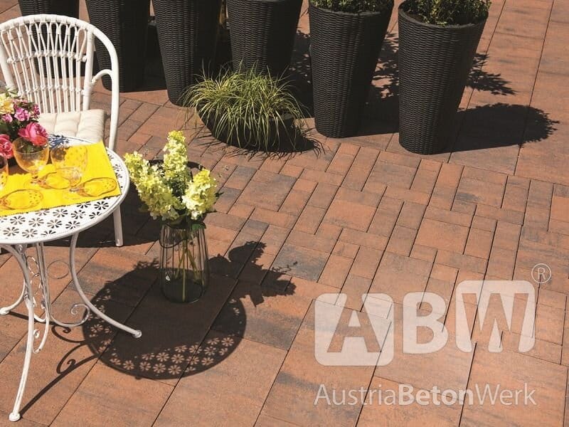 vario-02 ABW Vario 6 cm zámková dlažba hnedo-antracitová – Obrázok 1