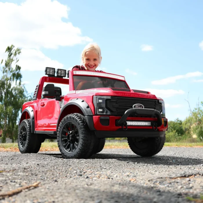 Akumulátorové detské autíčko - FORD F450 RED – Obrázok 2